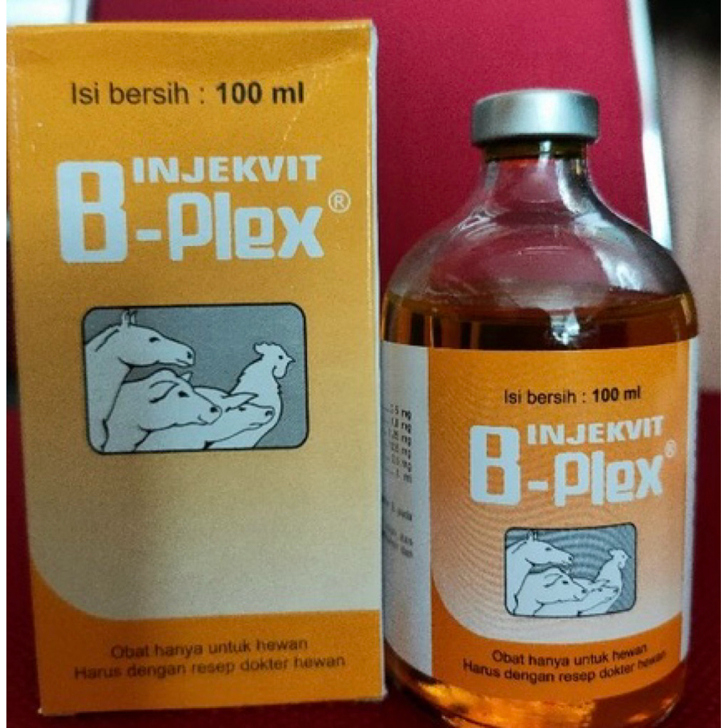 Injekvit BPlex 100ML-Vitamin Nafsu Makan Injeksi Ayam, Sapi, Babi, Kambing, Kucing, Anjing - MEDION