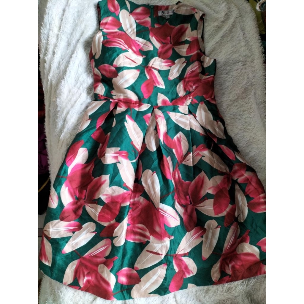 dress bunga flower floral vintage mewah premium elegant korea top atasan wanita blouse rok skirt fla