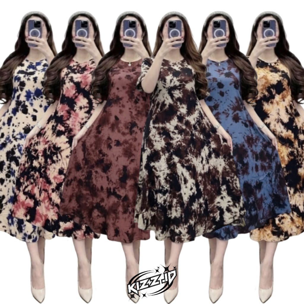 Daster Payung Tie Dye Bali/ Daster Rayon Premium/ Daster Tie Dye Bali/ Daster Kekinian Terbaru/ Dast