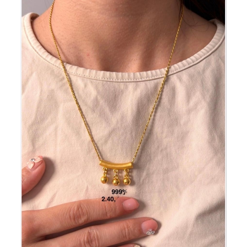 Liontin emas 24k tabung klintingan req