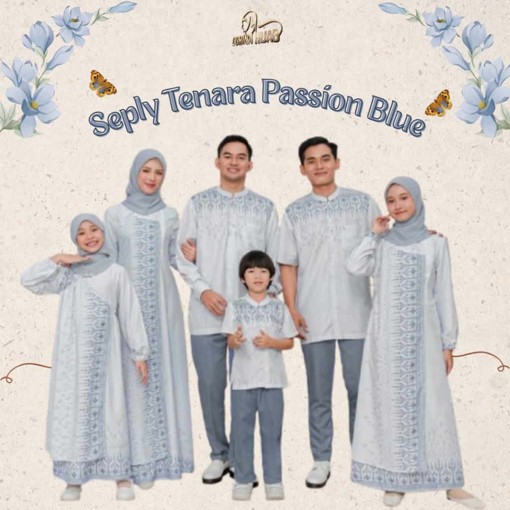Seply Tenara Passion Blue / seply 2026 / sarimbit lebaran 2026 / sarimbit motif 2026 / sarimbit kelu