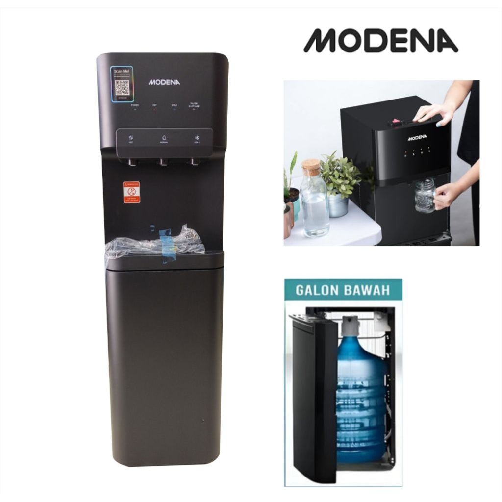 MODENA Dispenser Modena DD 1360 EGBK Hitam Dispenser Galon Bawah