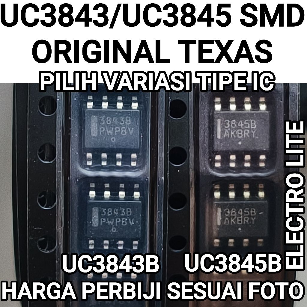 IC UC3843 / UC3845 SMD ORIGINAL TEXAS UC3843B / UC3845B MICRO SMD