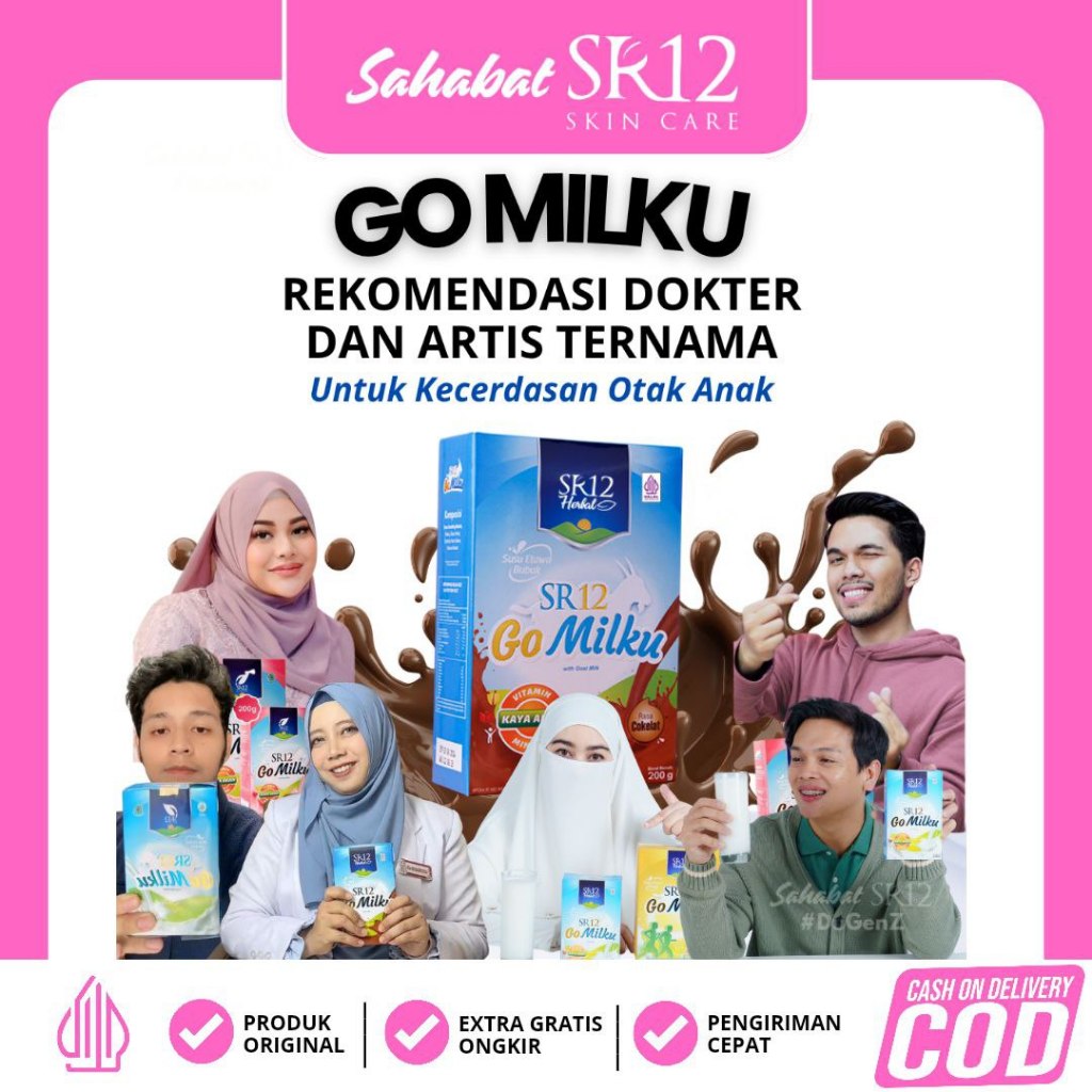 Go Milku Agen Resmi SR12 Etawa Fast Delivery Bundling Hemat Susu Anak Gemuk Sehat Coklat 600gr