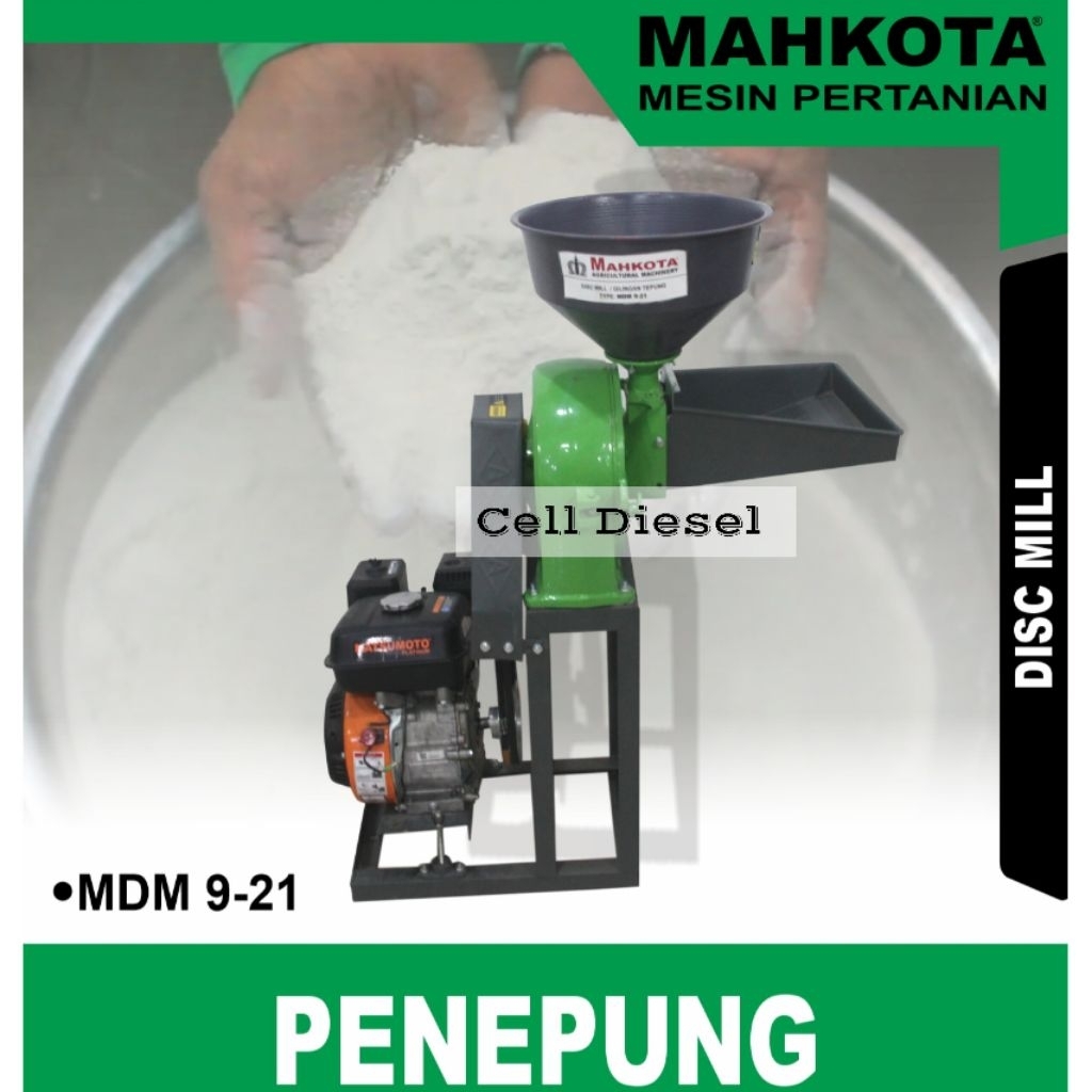 Mesin Giling Tepung Disk Mill MAHKOTA MDM 9-21