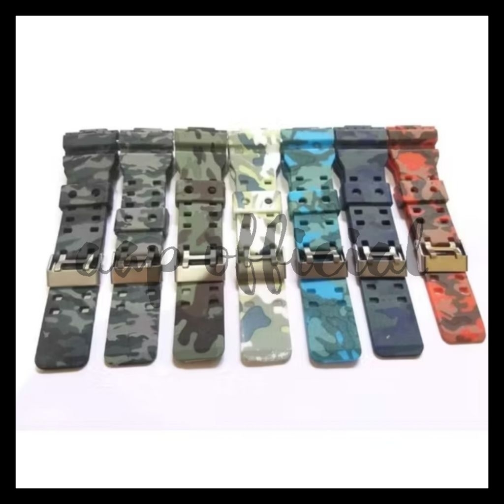 Tali Jam Tangan G Shock Loreng Army Rubber Strap Tali Jam Doreng G-Shock GA-100 Army Doreng