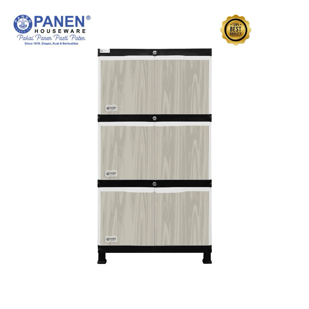 Panen Lemari Kabinet Grande 3 Tingkat 6 Pintu / Lemari Plastik Pakaian Anak Jumbo