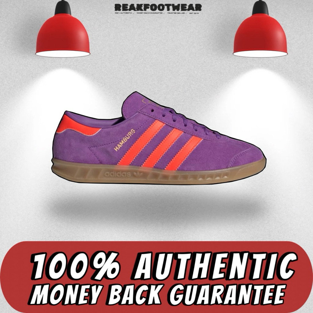 Adidas Hamburg Active Purple Solar Red W 100% Authentic