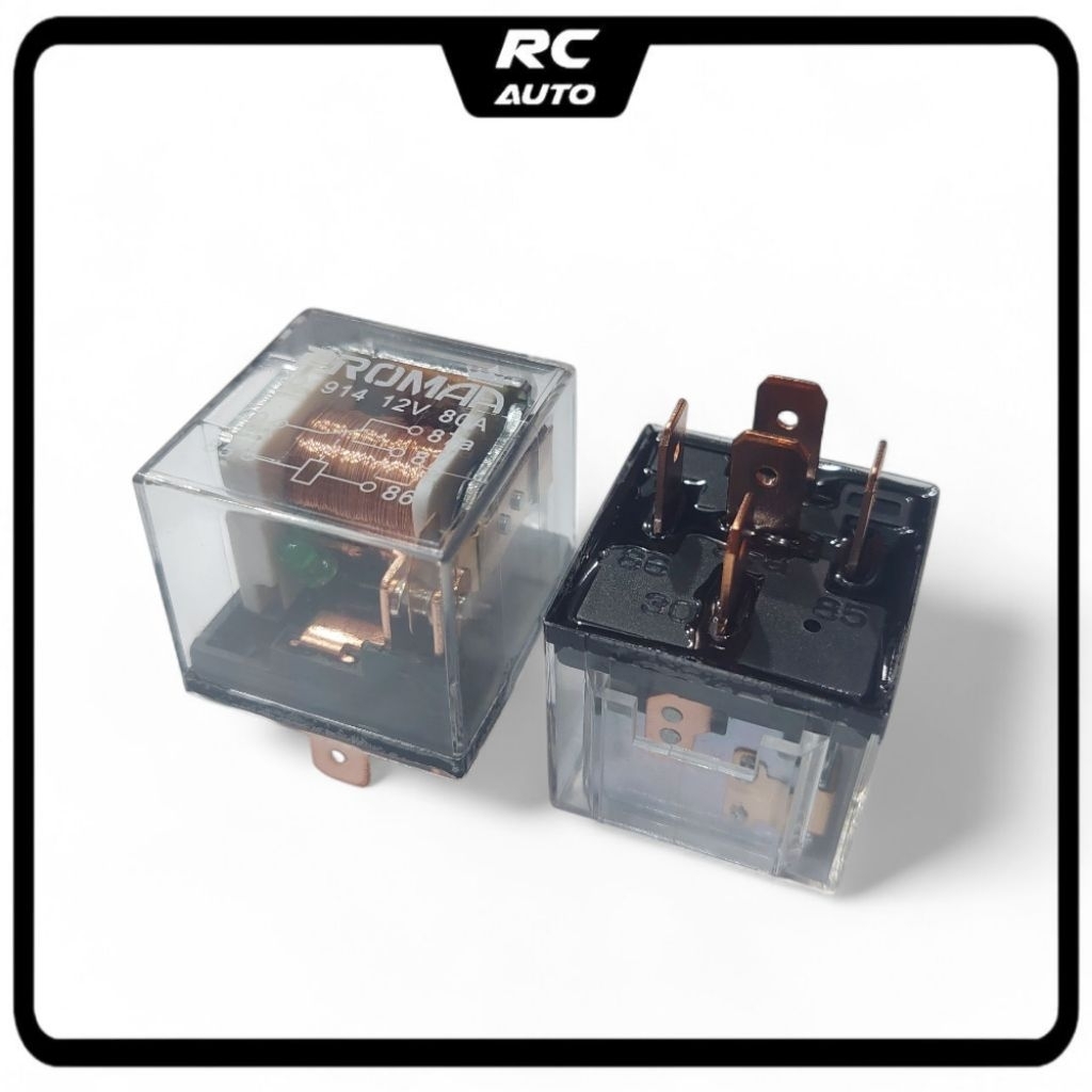 Relay Kaki 5 / 5 Pin 12V 80A (87A) Transparant Waterproof - PROMATA