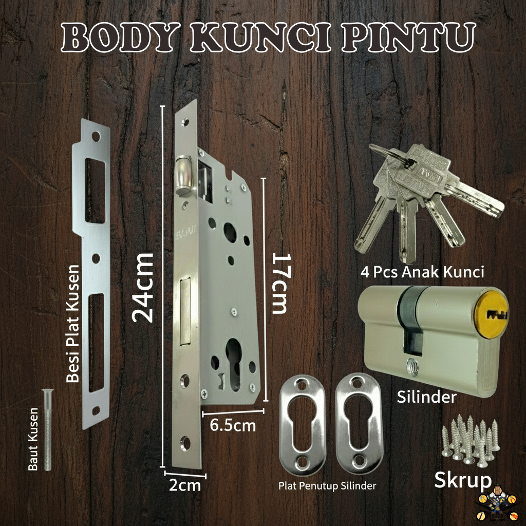 Body Kunci Body Pelor Kunci Pintu Kunci Pintu Kupu Tarung