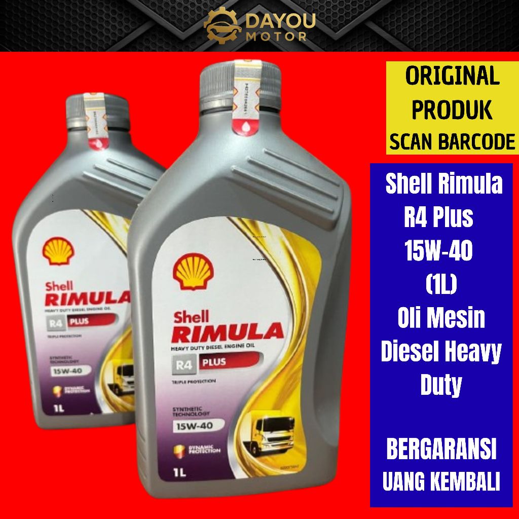 SHELL RIMULA R4X ( R4 PLUS ) SAE 15W-40 1L | ORIGINAL / SHELL RIMULA R4 PLUS