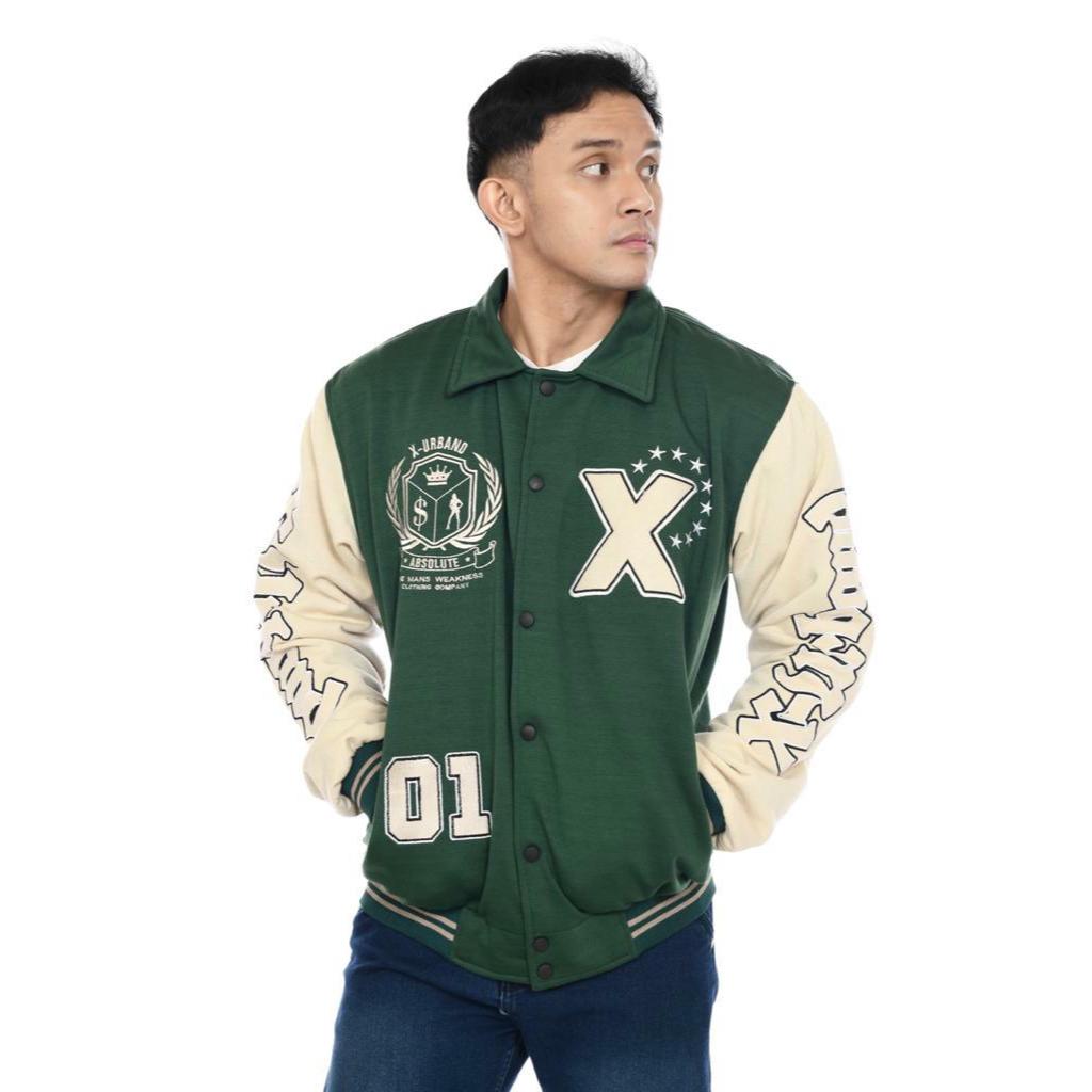 SimplyGoods Jaket Varsity Royal King Series A466 / X Urban Absolute Jaket baseball jaket tebal motif