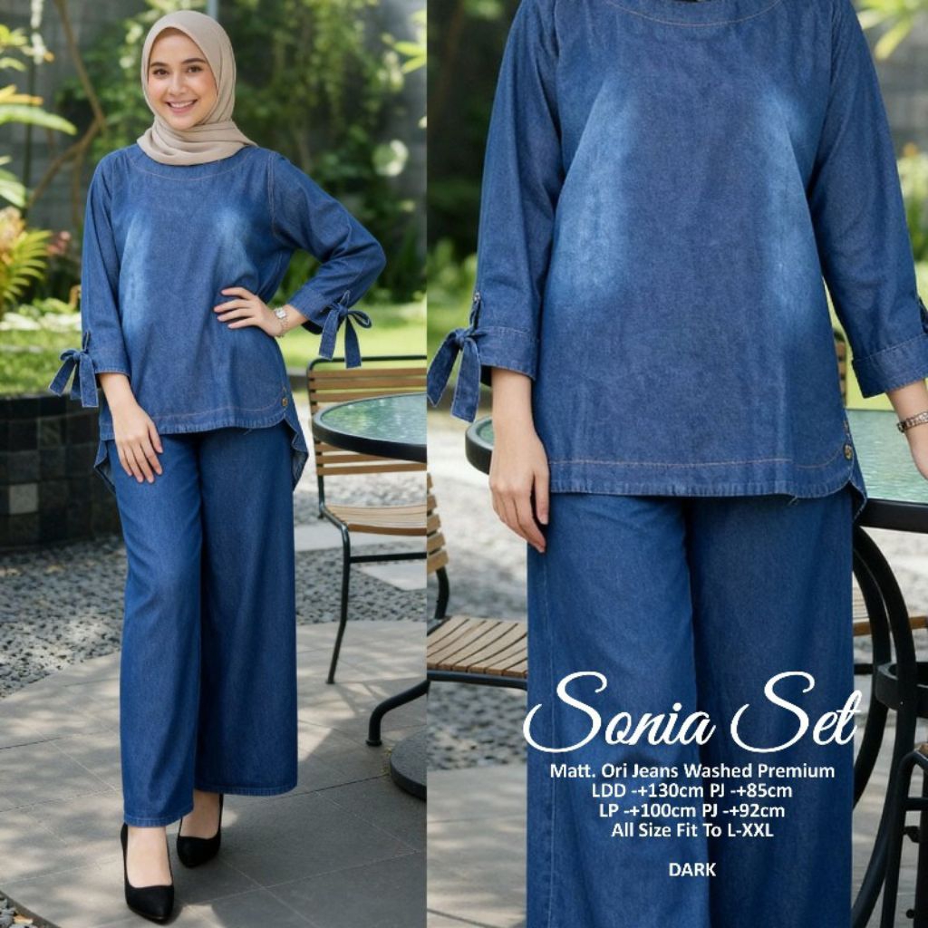 JUMBO LD 130 CM SONIA  SETELAN BAJU  WANITA TERBARU