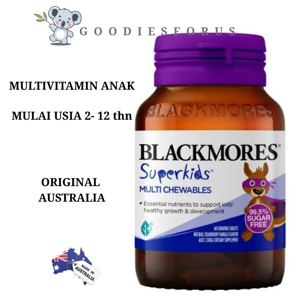 Blackmores Kids Vitamin Anak Multivitamin tablet kunyah Australia mulai 2 thn/Immune