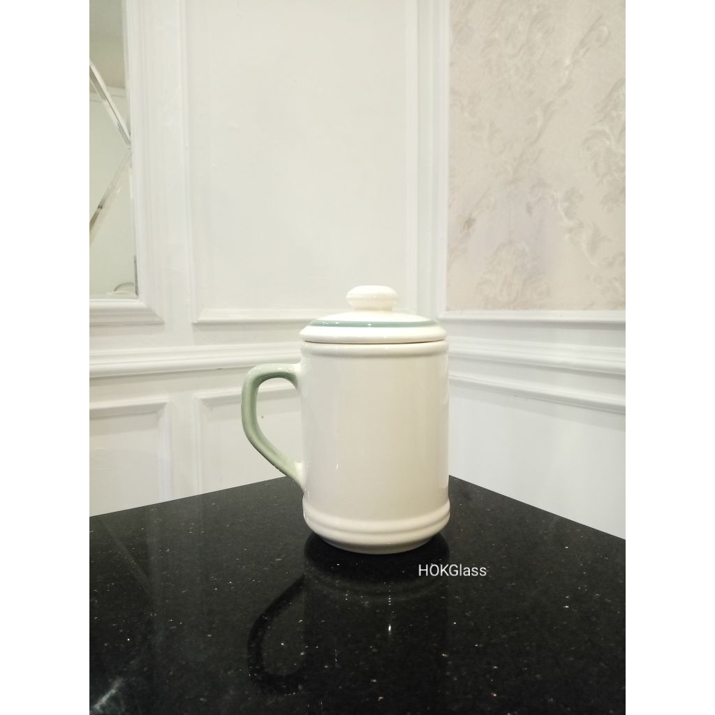 Mug Keramik Jumbo 600ml + Tutup | Mug Tutup Keramik