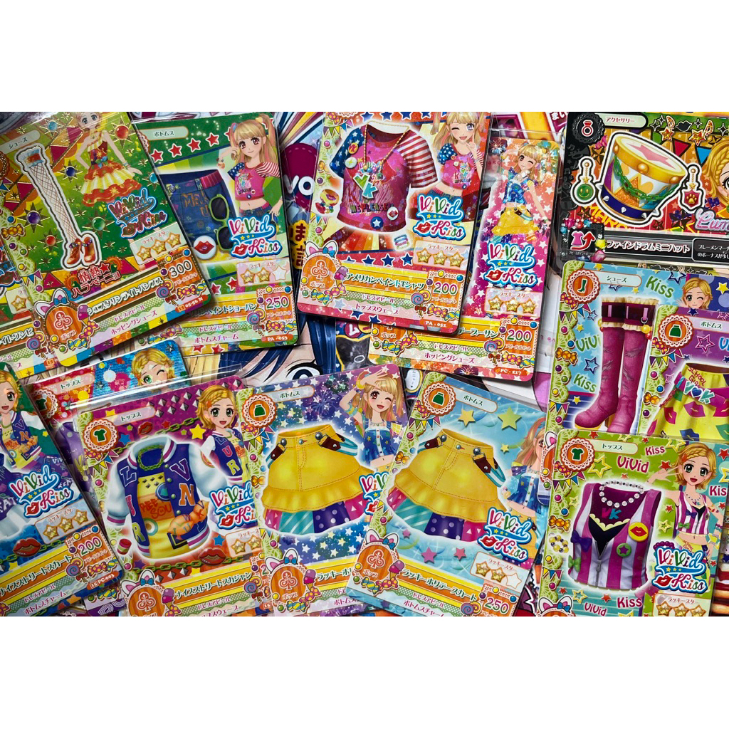 Kartu Aikatsu Pop Promotion Card Vivid Kiss Rare Mikuru Natsuki Hinaki Shinjo Set Card Official Japa
