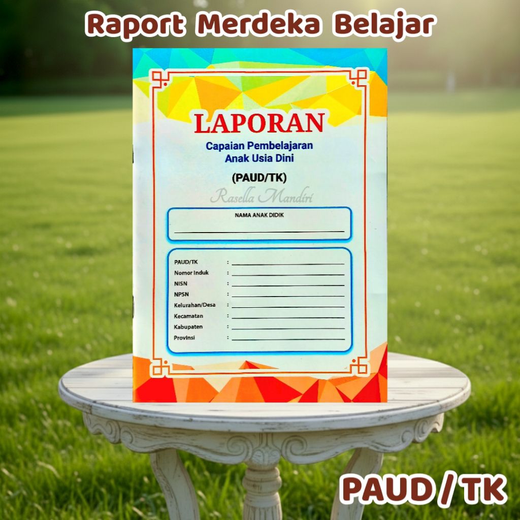 Buku Raport Paud/Tk Gratis Sampul Transparan Merdeka Belajar 2 Semester