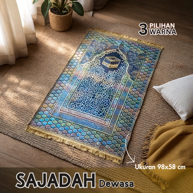 Sajadah Dewasa Alas Solat Perlengkapan Sholat Jumat Ibadah Muslim Prayer Mat Matras Sajadah Dewasa