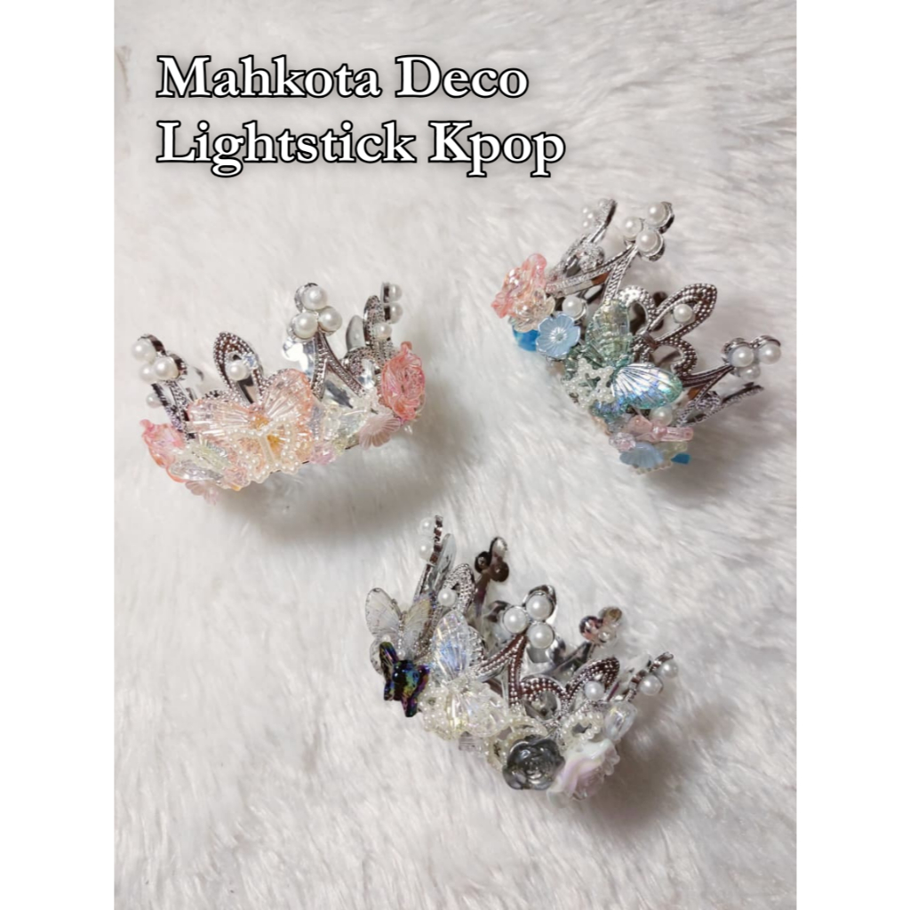 Mahkota Deco Lightstick Kpop Crown LS Hiasan Custom Request NCT WAYV SEVENTEEN TREASURE ENHYPEN BTS 