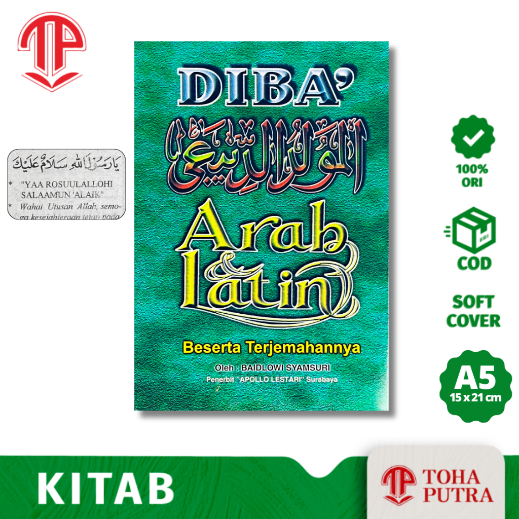 KITAB TERJEMAH MAULID DIBA ARAB LATIN TERJEMAH ( APOLLO )