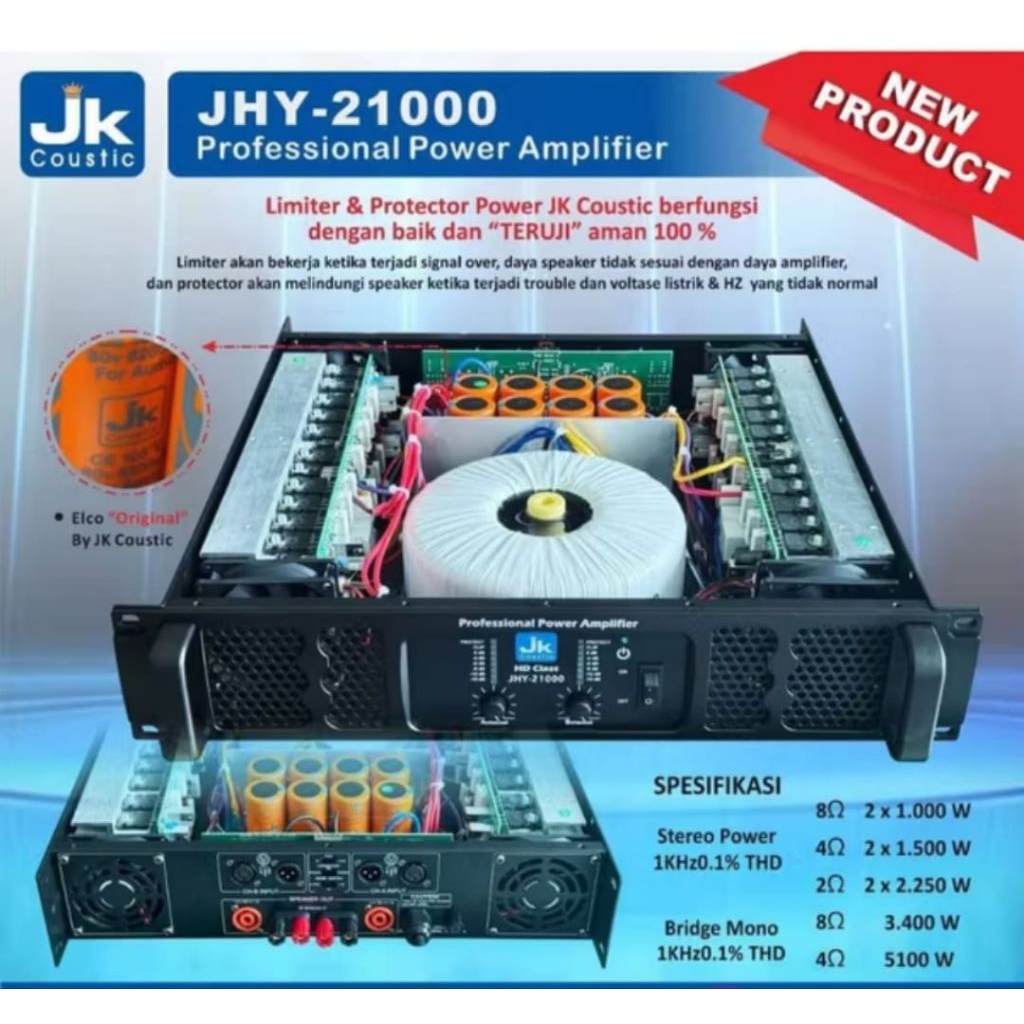 POWER JK COUSTIC JHY-21000 CLASS HD Original