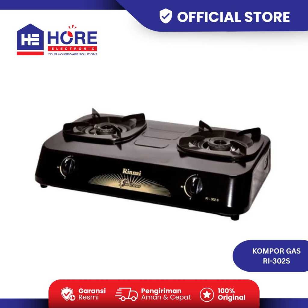 RINNAI KOMPOR GAS RINNAI 2 TUNGKU SUN BURNER RI 302 S