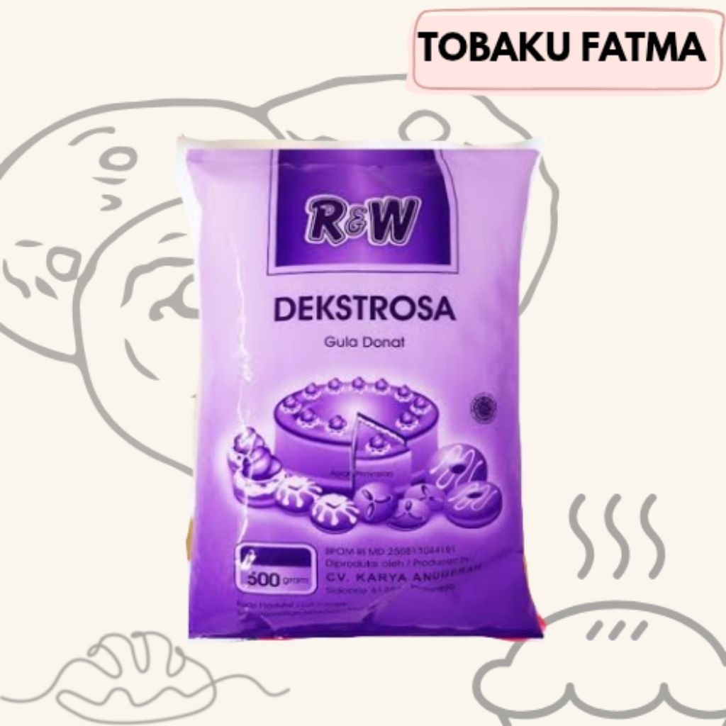 R&W dekstrosa gula halus gula bubuk 500gr gula kue gula donat