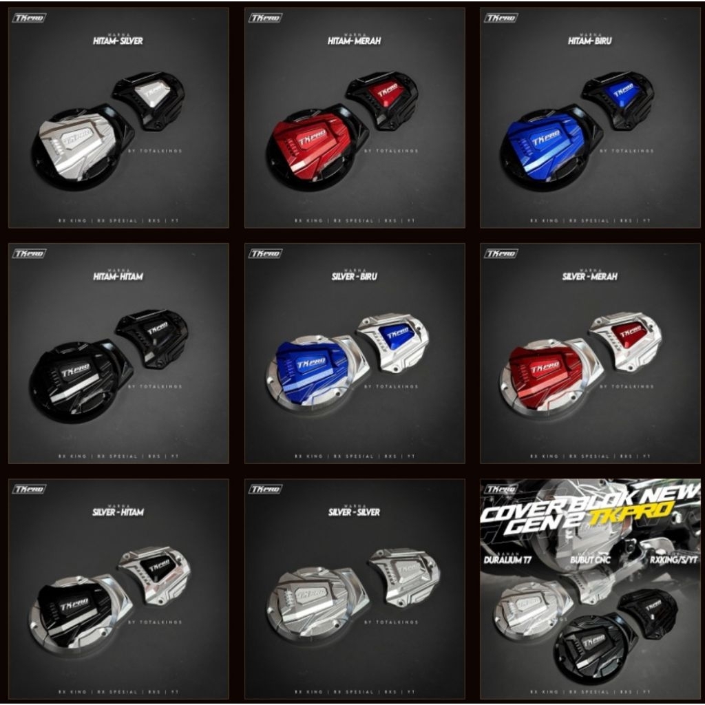 TUTUP BLOK BAK KALTER SET KANAN & KIRI RX KING NEW CNC BY TK PRO GEN 2