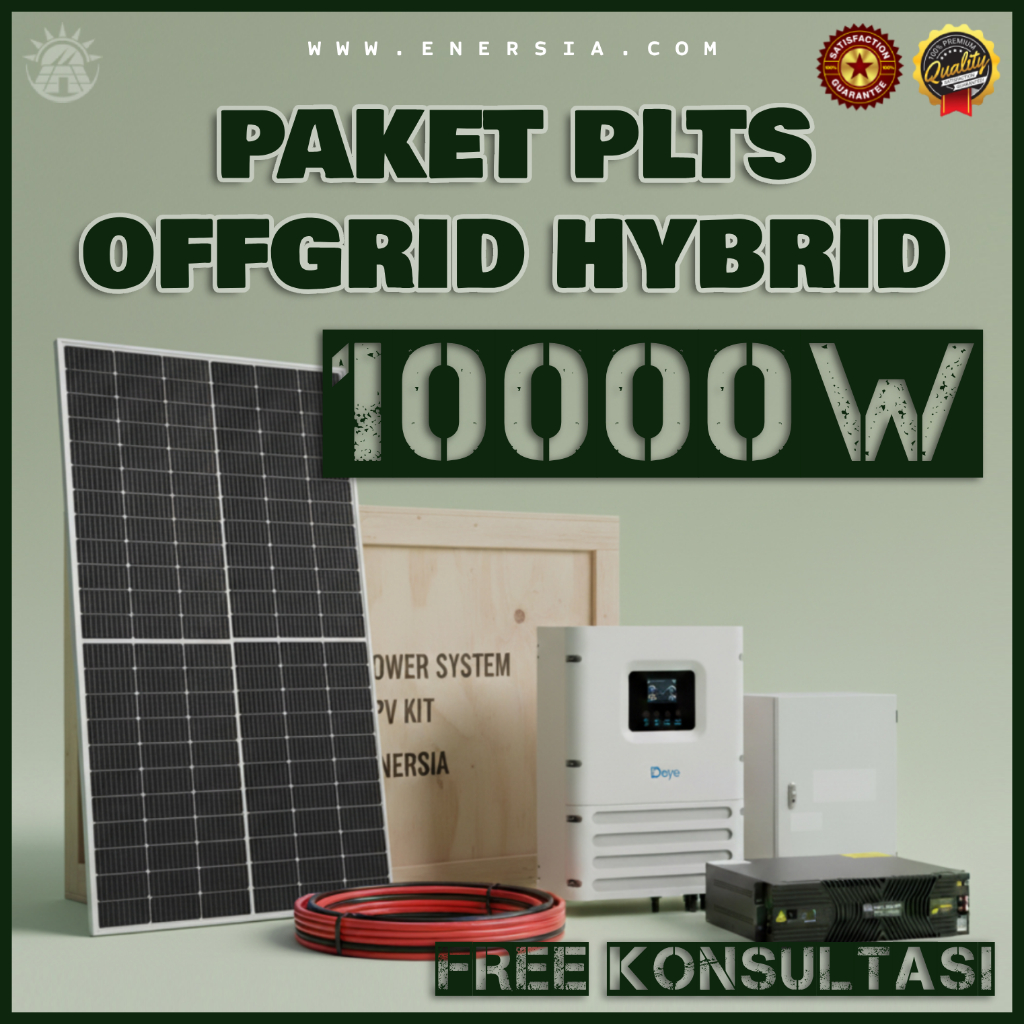PAKET PLTS ON OFF GRID HYBRID SIAP PASANG 1000W 2000W 3500W 5000W 6000W 10000W FREE KONSULTASI SOLAR