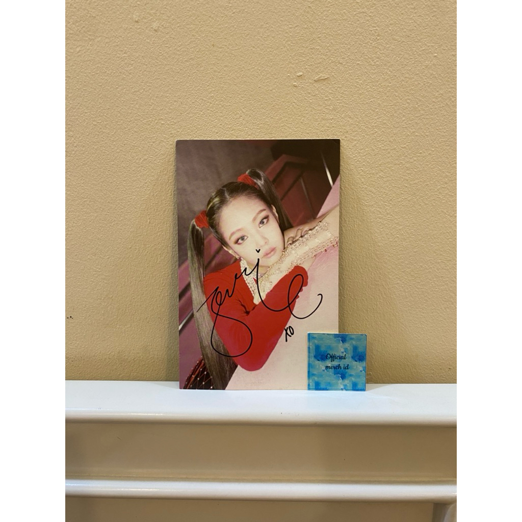 jennie signed not ruby blackpink postcard debut