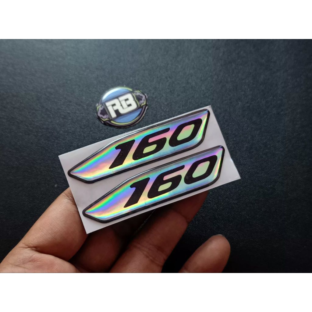 Emblem 160 PCX timbul lentur 3D