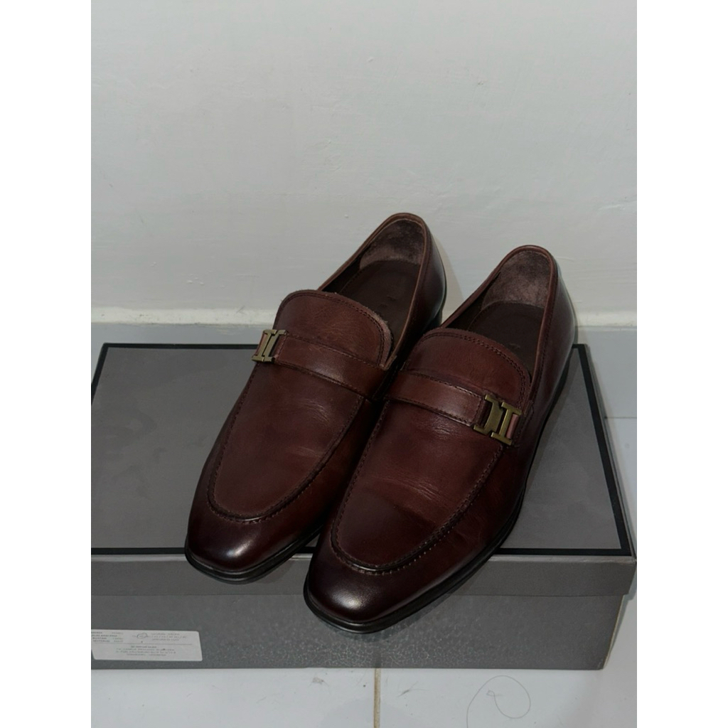 PEDRO Loafers Sepatu Pria Kulit Dark Brown size 40 ORIGINAL