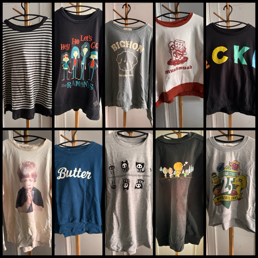 (PART 1) CREWNECK CN SWEATER SWEATSHIRT OVERSIZE CROP PREMIUM WANITA  PRIA UNISEX