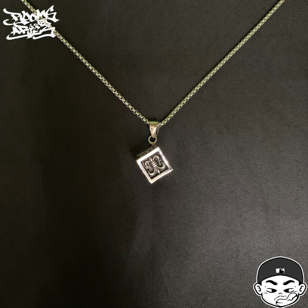 RBA* Necklace Collection ‘Chrome Hearts Cube Silver Pendant • Silver Necklace’