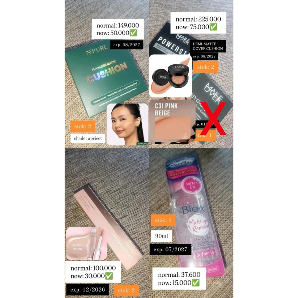 PRELOVED BUT NEW 100% ORI SKINCARE MAKEUP [TERMURAH]  naturally speaking by erha, erhair, viva, npur