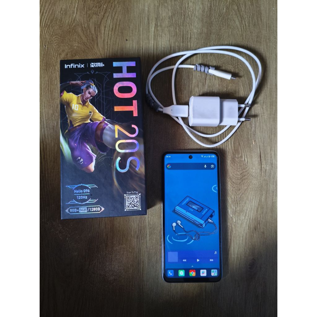 Infinix Hot 20S warna Putih - bekas