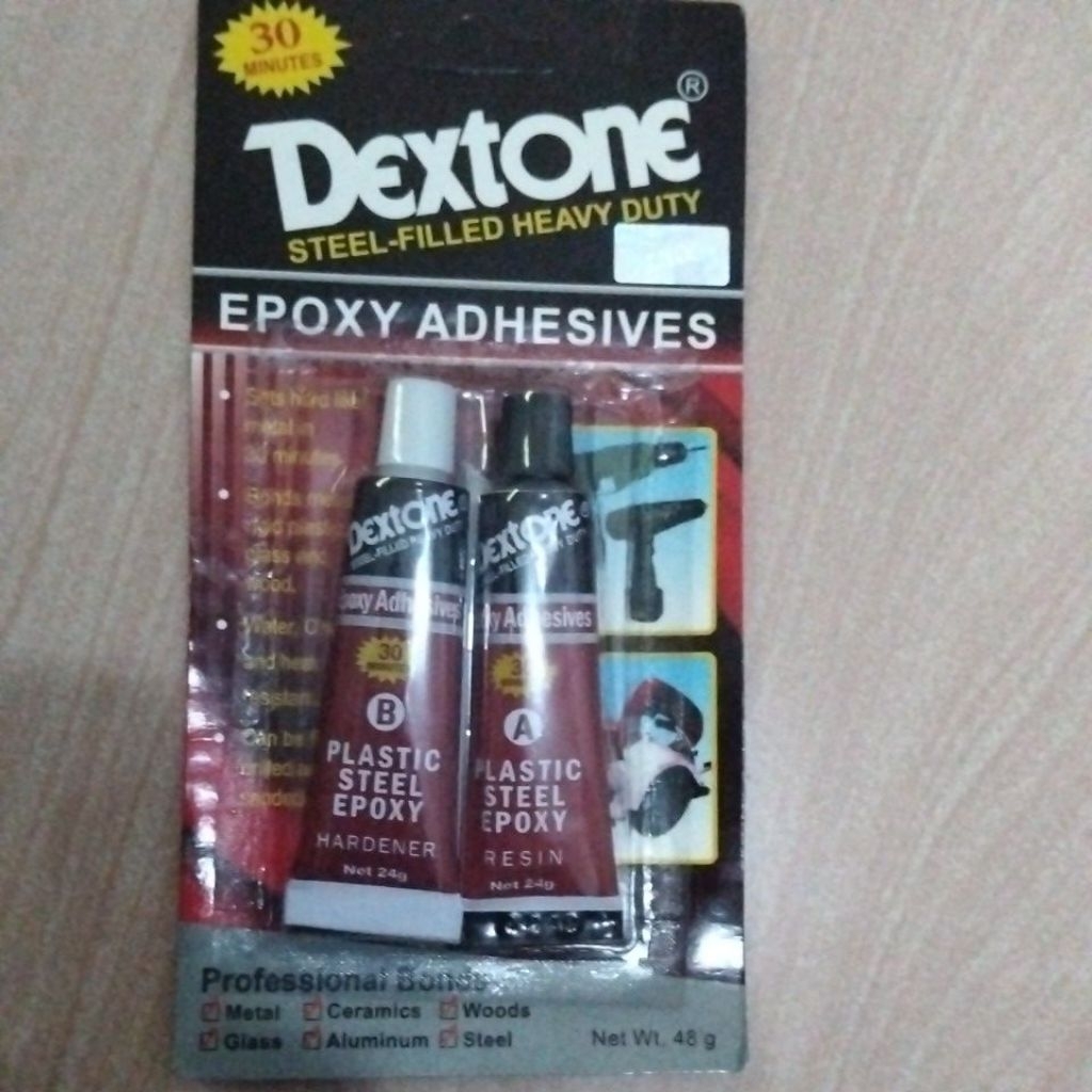 Lem EPOXY DEXTONE / Lem Campur / Lem Besi / Serbaguna DEXTONE 30 Menit / 48 Gram