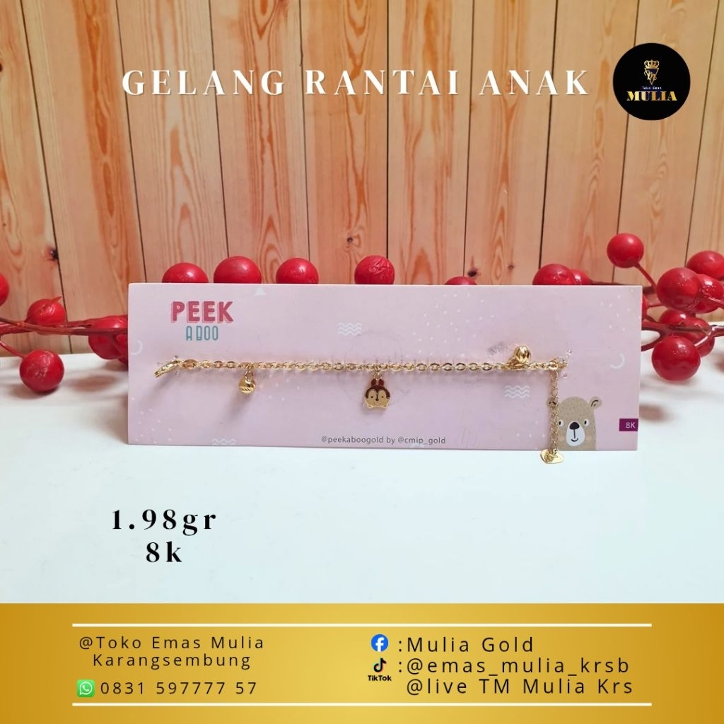 Gelang Emas Rantai Anak 8K