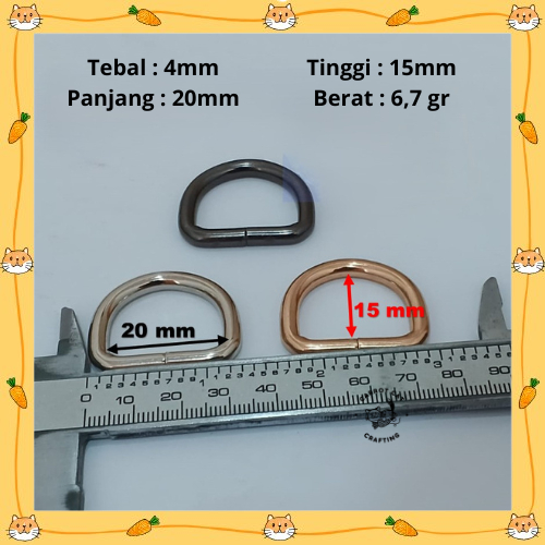Ring D 20mm Premium Ring Tas TD1004/20X15