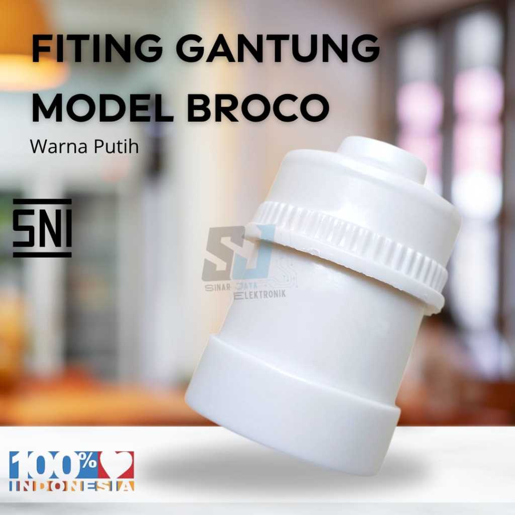 Fitting gantung Putih / Fiting gantung model menyerupai broco / fitting putih