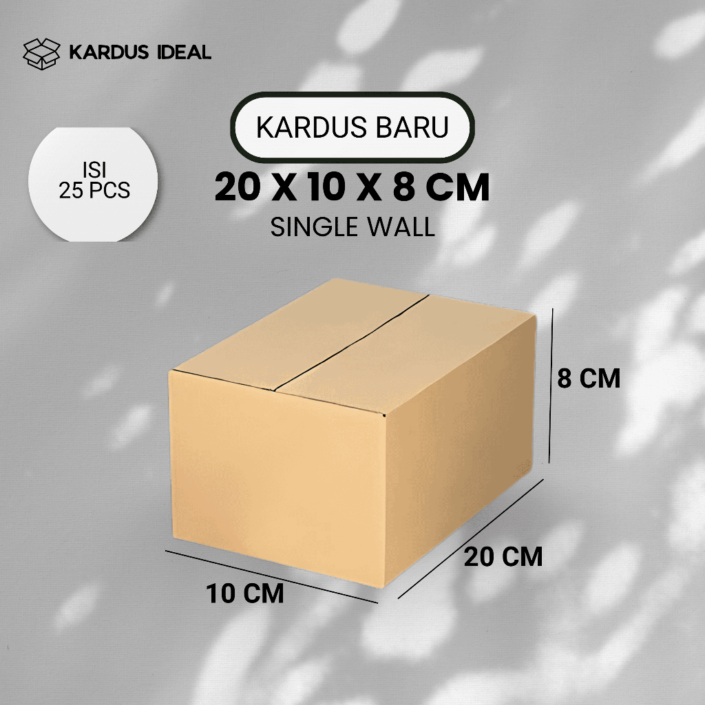 (ISI 25 PCS) Kotak Packing Polos 20 x 10 x 8 cm Karton Packing Kardus Polos 20X10X8 cm