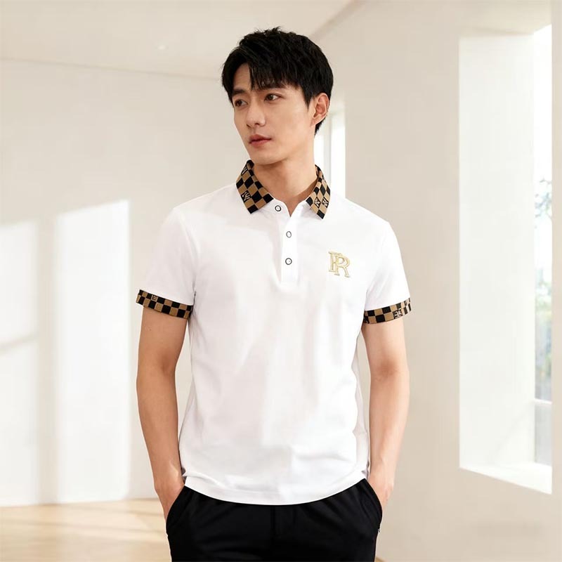 Kaos Polo Pria kaos berkerah pria HitamBaju Polo korean style fashion pria baju kaos berkerah pria