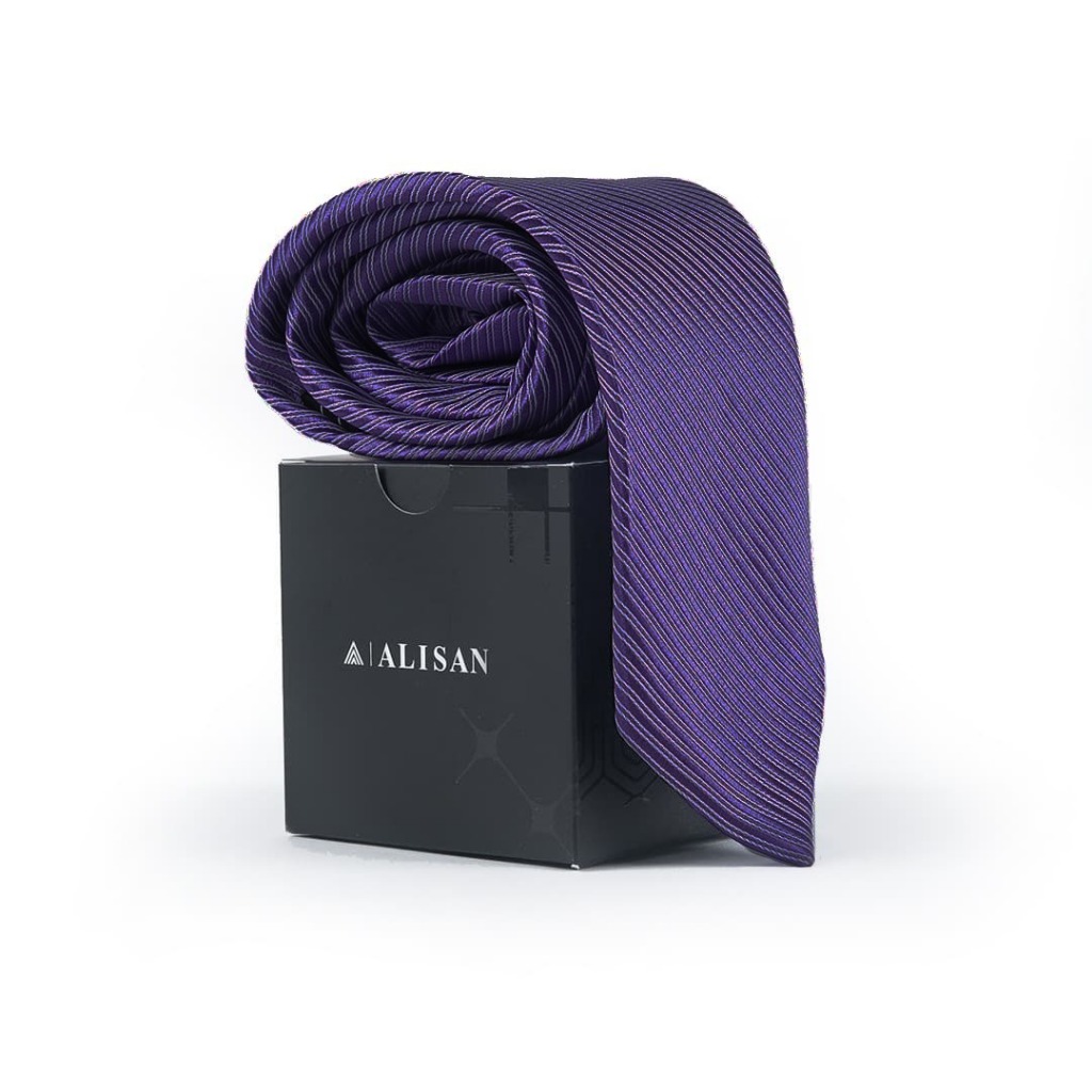 Alisan Dasi Salur Biasa Ungu Tua