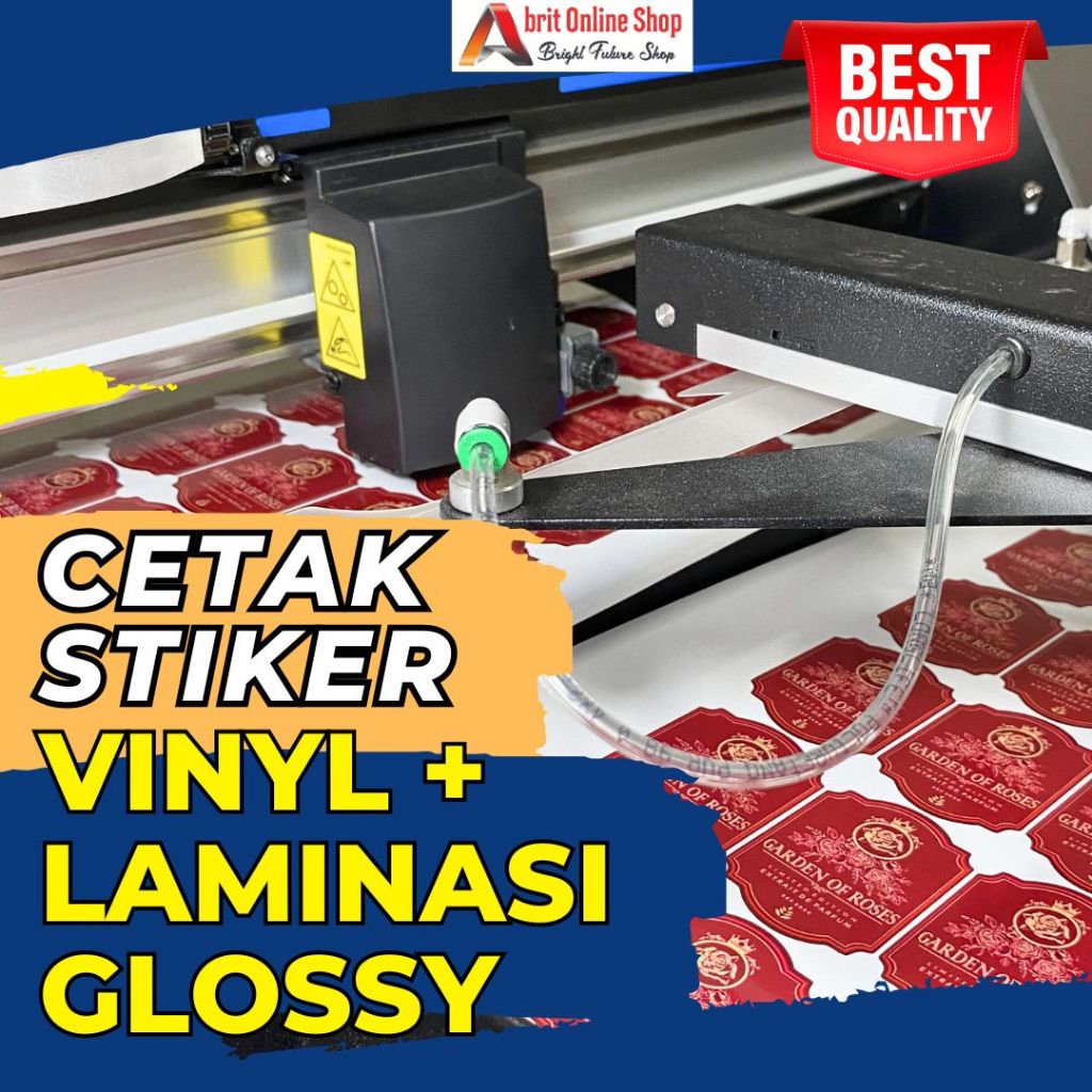 CETAK STIKER VINYL DAN LAMINASI | CETAK STIKER A3 | CUTTING DIE CUT