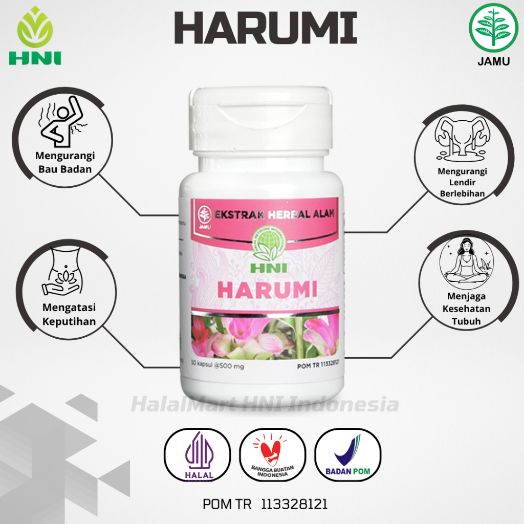 KAPSUL HARUMI HNI Mengatasi Bau Badan Keputihan Menyehatkan Area Kewanitaan Menormalkan Sirkus Haid.