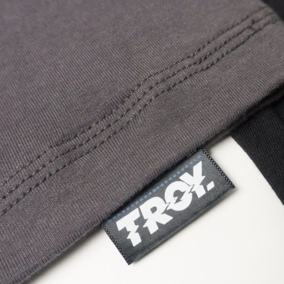 Troy Company Double Sleeve Longsleeve Tshirt Dark Grey Black DID - Kaos Lengan Panjang Abu Gelap Hitam DSD 2449