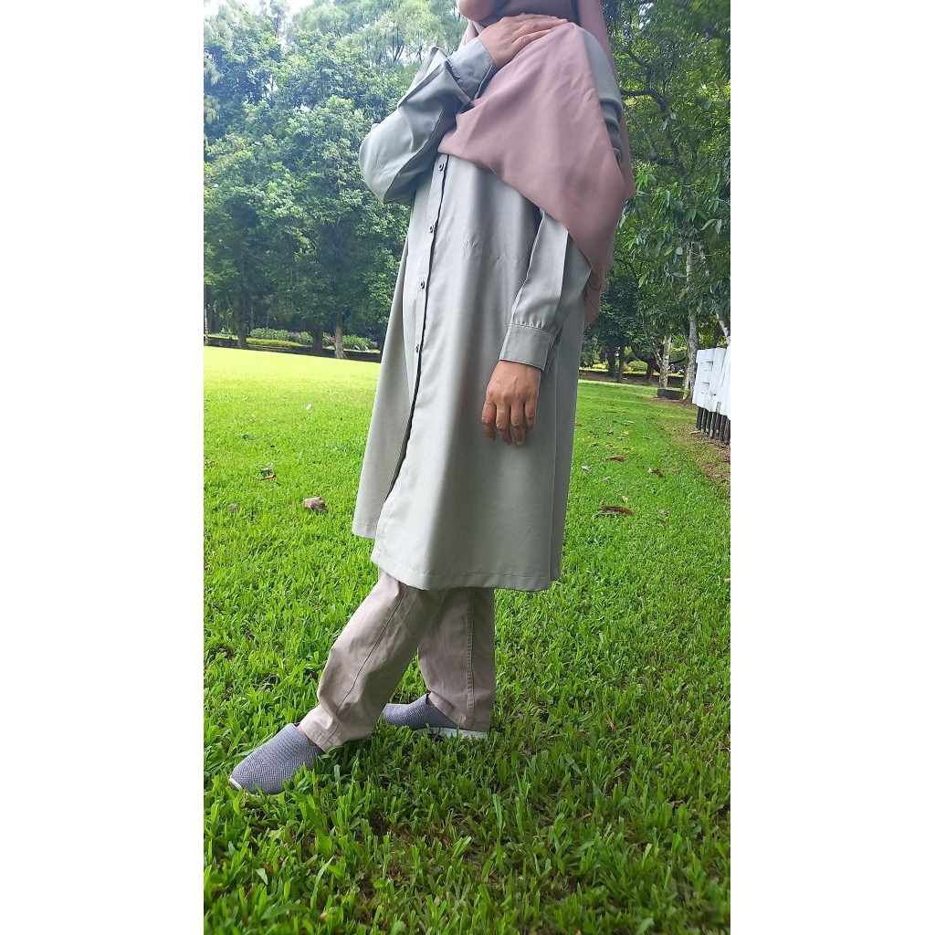 TUNIK KEKINIAN FULL KANCING BAHAN TOYOBO FODU PREMIUM