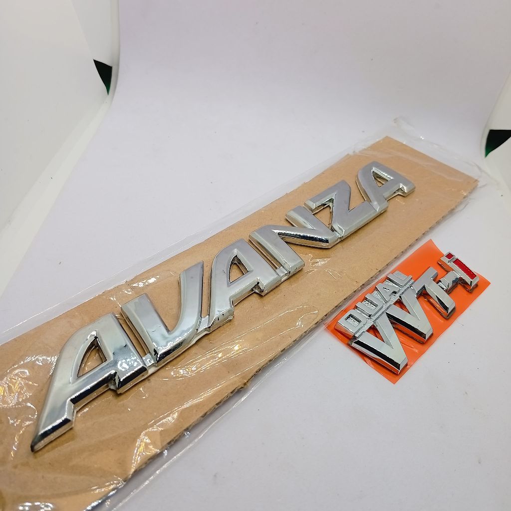 Emblem Logo Tulisan Avanza & Dual Vvti Original