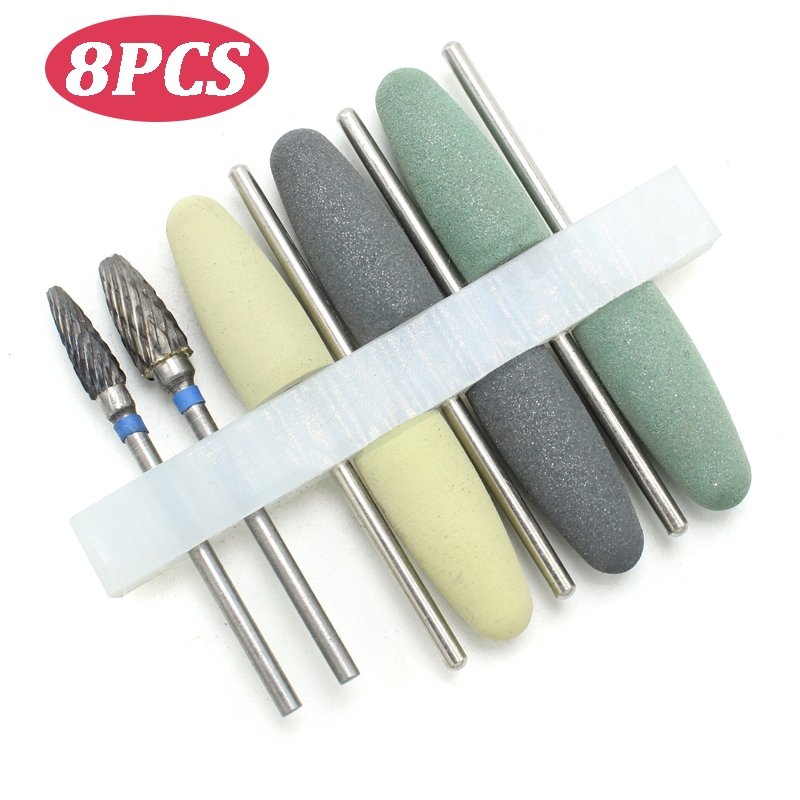 Dental Polishing Bor Kit / Dental set bur acrylic poles akrilik burs kit gigi palsu fraser stone hij