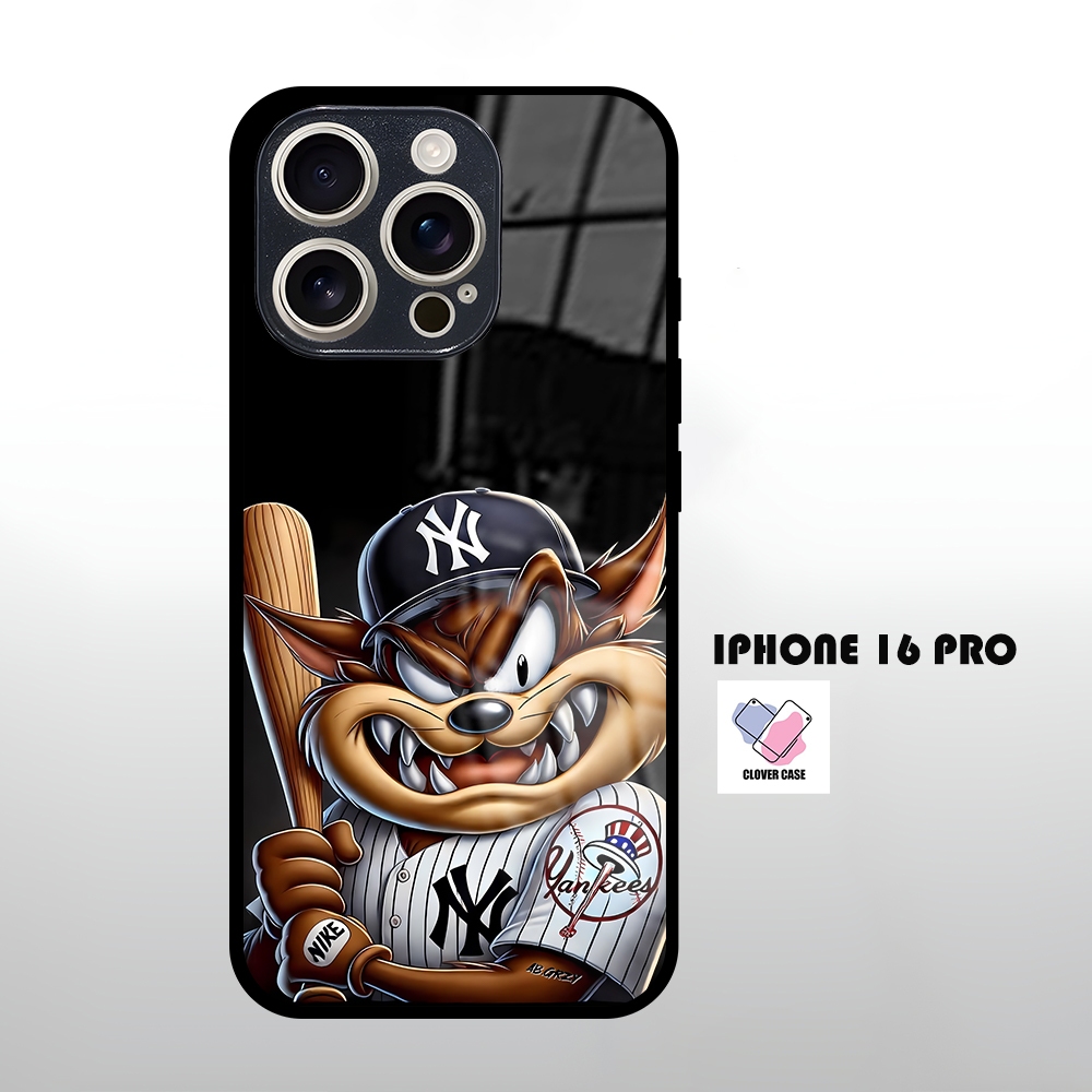 [AR93]  Case Glossy Case | IPHONE 16 PRO | CASE KEKINIAN LUCU |  Casing Hp Kilau Motif TAZMANIA